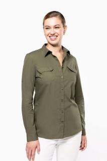 LADIES' LONG SLEEVED SAFARI SHIRT