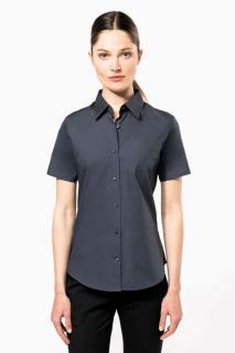 LADIES' SHORT-SLEEVED COTTON/ELASTANE SHIRT