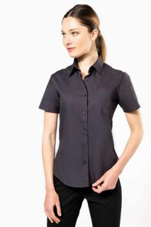 LADIES' SHORT-SLEEVED COTTON POPLIN SHIRT