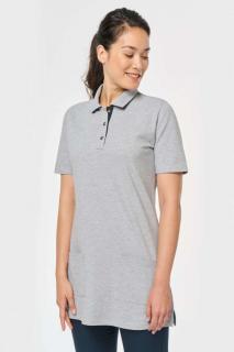 LADIES' SHORT-SLEEVED LONGLINE POLO SHIRT