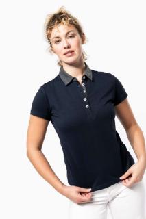 LADIES' TWO-TONE JERSEY POLO SHIRT