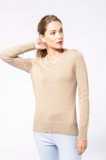 LADIES' V-NECK JUMPER