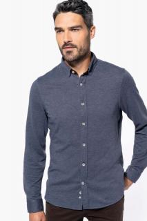 LONG-SLEEVED JACQUARD KNIT SHIRT