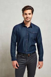 MEN'S JEANS STITCH DENIM SHIRT