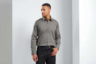 MEN'S LONG SLEEVE FITTED POPLIN SHIRT