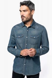 MEN'S LONG-SLEEVED DENIM SHIRT