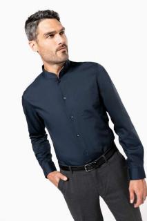 MEN'S LONG-SLEEVED MANDARIN COLLAR SHIRT