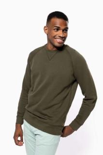 MEN'S ORGANIC COTTON CREW NECK RAGLAN SLEEVE SWEATSHIRT