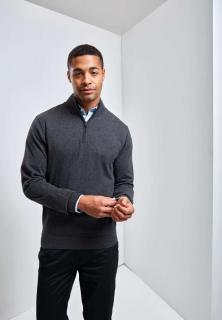 MEN'S QUARTER-ZIP KNITTED SWEATER