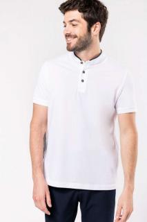 MEN'S SHORT SLEEVE POLO SHIRT WITH MANDARIN COLLAR