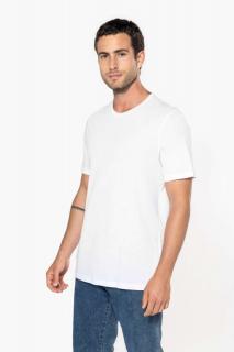 MEN'S SHORT-SLEEVED ORGANIC T-SHIRT WITH RAW EDGE NECKLINE