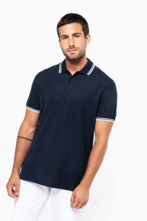 MEN'S SHORT-SLEEVED POLOSHIRT WITH CONTRASTING PIPING