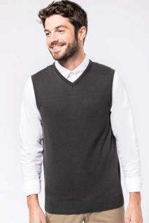 MEN'S SLEEVELESS V-NECK JUMPER