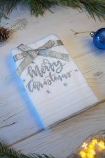 OLIMA CHRISTMAS TOWEL - MERRY CHRISTMAS STARS