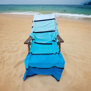 OLIMA "TURQUOISE WAVE" BEACH VELOUR TOWEL