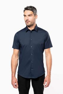 SHORT-SLEEVED COTTON/ELASTANE SHIRT