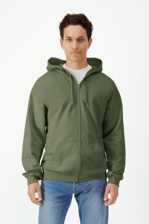 SOFTSTYLE® MIDWEIGHT FLEECE ADULT FULL ZIP HOODED SWEATSHIRT