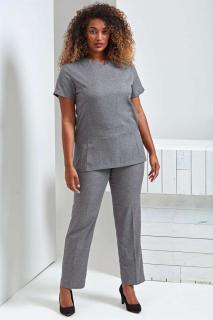 VIOLA' LINEN-LOOK CUT NECK BEAUTY TUNIC