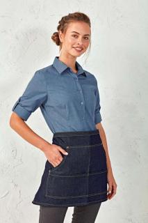 WOMEN'S CROSS-DYE ROLL SLEEVE POPLIN BAR SHIRT