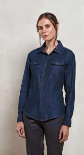 WOMEN'S JEANS STITCH DENIM SHIRT