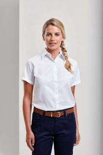 WOMEN'S SHORT SLEEVE SIGNATURE OXFORD BLOUSE