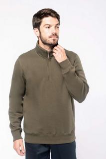 ZIPPED NECK SWEATSHIRT