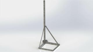 Antennaállvány lapostetőre (egy betonlapos)