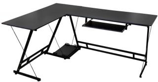 L alakú irodai asztal íróasztal Vigor OT-BLACK Fekete