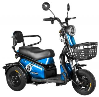 Vigor EB08 elektromos háromkerekű robogó motor tricikli kék