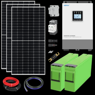 2-3kW NAPELEMES RENDSZER (SZIGET ÜZEMŰ 24V) - AR-SYSTEM-3/2