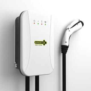 GREENX BASE-7 SMART 32A 7,4KW RFID/WI-FI/APP/LAN Elektromos autó Fali töltő