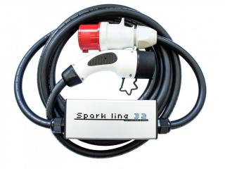 SPARK LINE 32 elektromos autó töltő - 3x32A-22KW - 5 m. kábel Type2 (EVSE)