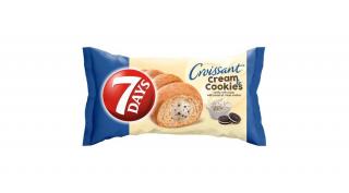 7DAYS Cream  Cookies vanília ízű tejes krémmel töltött croissant kakaós keksz darabokkal 60 g