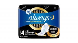 Always Ultra Secure Night szárnyas egészségügyi betét, 6 db