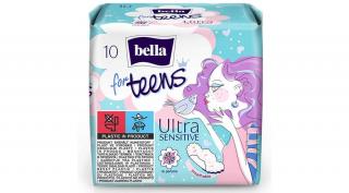 Bella For Teens Ultra Sensitive ultravékony légáteresztő szárnyas egészségügyi betét 10 db