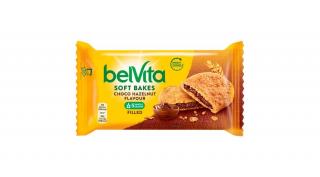 Belvita JóReggelt! Softy gabonás, omlós keksz, mogyorós ízű kakaós töltelékkel 50 g