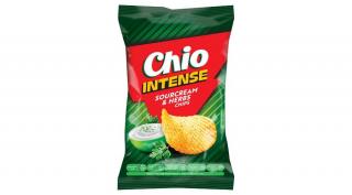 Chio Intense tejfölös és zöldfűszeres ízű chips 55g