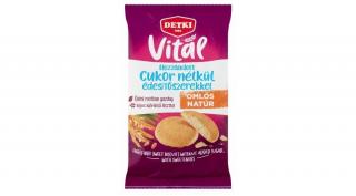 Detki Vital édes omlós natúr keksz hozzáadott cukor nélkül, édesítőszerekkel 180 g