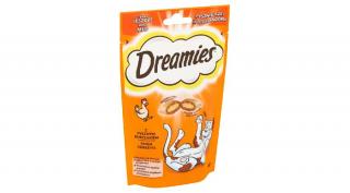 Dreamies kiegészítő táp macskáknak és 8 hetesnél idősebb kölyökmacskáknak csirkével 60 g