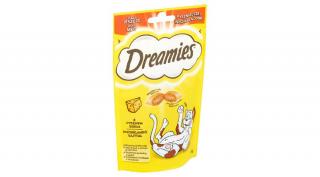 Dreamies kiegészítő táp macskáknak és 8 hetesnél idősebb kölyökmacskáknak sajttal 60 g