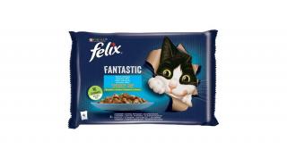 Felix 4x85g Fantastic Lazaccal és cukkinivel/Pisztránggal és zöldbabbal aszpikban