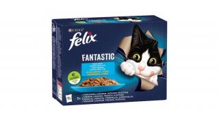 Felix Fantastic Halas válogatás aszpikban, macskaeledel, 12x85 g