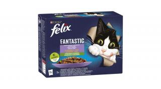 Felix Fantastic Házias zöldséggel, macskaeledel, 12x85g