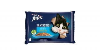 Félix Fantastic macskaeledel lazaccal és cukkinivel/ pisztránggal és zöldbabbal aszpikban 4*85g