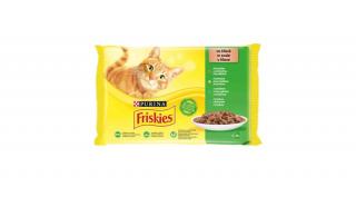 Friskies felnőtt macskaeledel marha-csirke-tonhal ízesítéssel 4*85 g