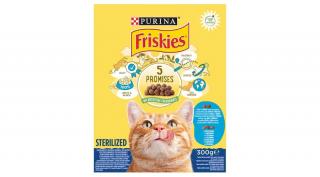 Friskies Sterilised teljes értékű állateledel felnőtt, ivartalanított macskák számára lazaccal 300 g