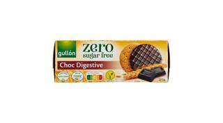 Gullon ZERO Choc Digestive étcsokoládés teljes kiőrlésű, cukormentes keksz 270 gr