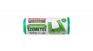 MAZZINI ÚJRAHASZNOSÍTOTT KÖTHETŐ FÜLES SZEMETES 35L (49x60cm) 20 db/roll