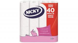 Nicky wc papír nature great value 3 rétegű 40 tekercses