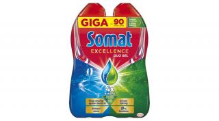 Somat Excellence DuoGel GreaseCutting Lemon mosogatógél, 90 mosás, 2x810ml